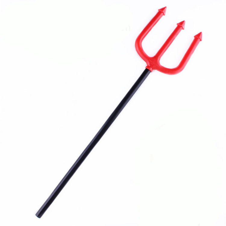 Halloween Devil Fork Devil Small Three Fork Triangle Fork Trident Red Horn Fork Weapon Props Halloween Devil Fork Devil Small Three Fork Triangle Fork Trident Red Horn Fork Weapon Props