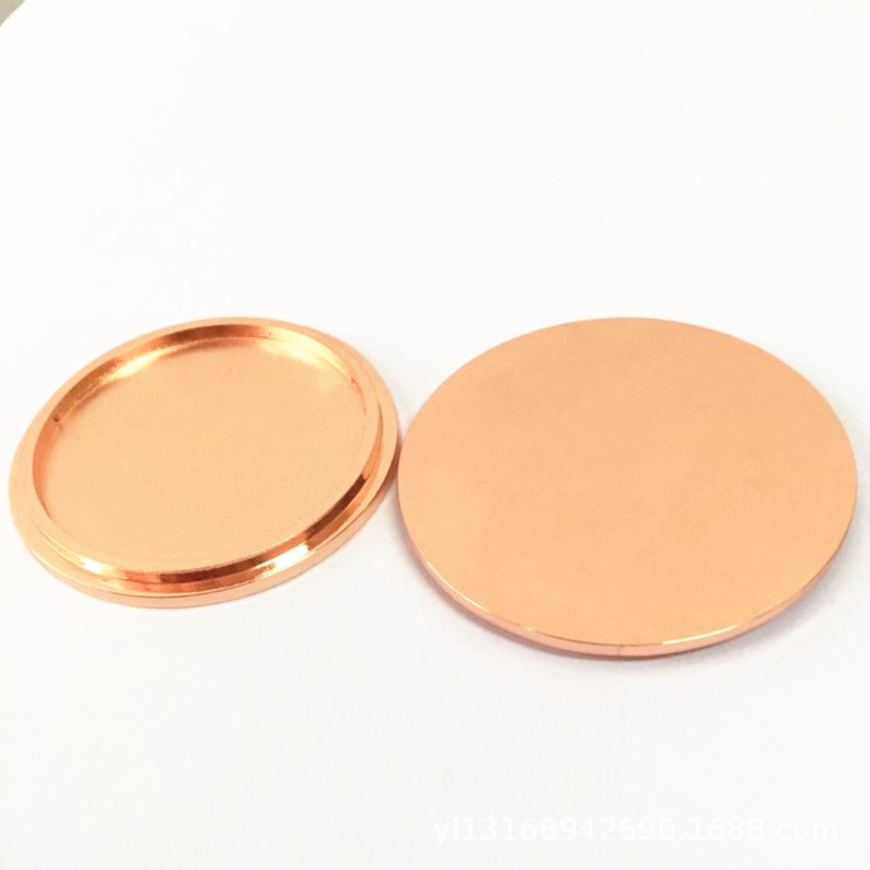 圆形聪明盖金属盖工艺 杯盖玫瑰金色 东莞厂家