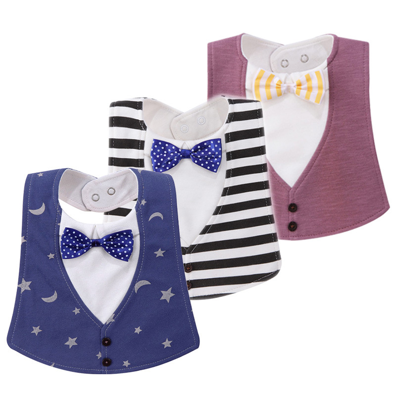 Wholesale Children's Bibs Waterproof Pocket Snap Button Adjustable Baby Bibs Saliva Towel Baby Products Spring Summer