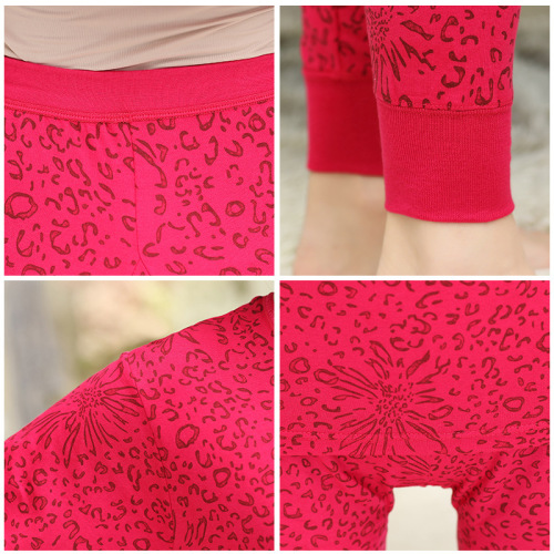 Cotton Warm Innerwear Set for Middle-Aged and Older Women, Including Top and Bottom, Mother's Set, Non-Insulated