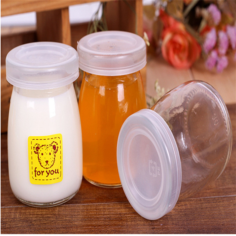 批发100ml加厚透明果冻布丁瓶酸奶慕斯瓶饮料瓶 家用鲜牛奶玻璃瓶