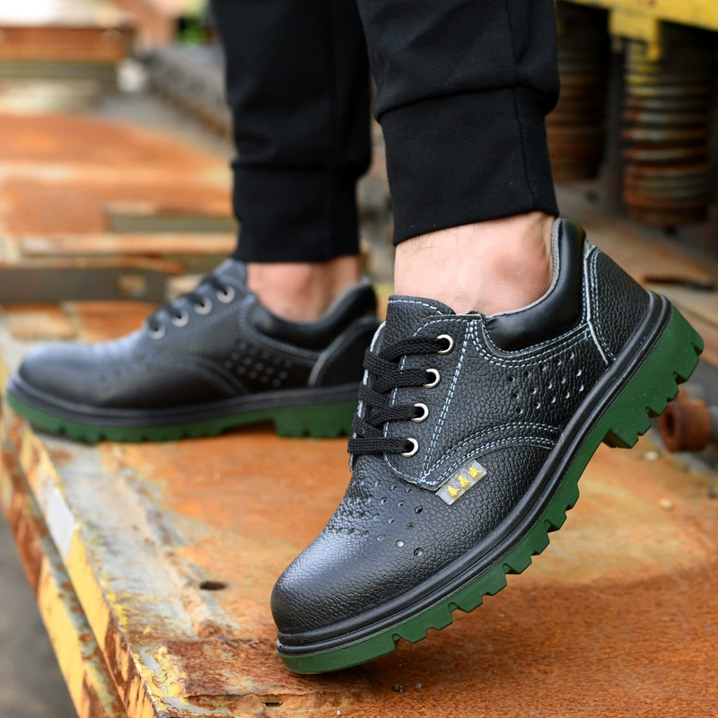 Поставка обуви для охраны труда, Мужская дышащая легкая твердая Нижняя защитная обувь из воловьей кожи, старая защитная обувь, защита от ударов, защита от прокалывания, маслостойкая, износостойкая