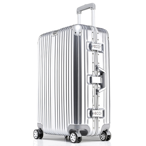 【Dropshipping】Yulu Xing Scratch-Resistant Aluminum Frame Wheeled Luggage Suitcase 20/22/24/26/29 Inches