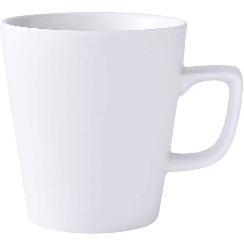 クリエイティブギフト肥厚純白セラミックウォーターカップコーヒードリンクマグオフィスカップハンドル卸売|undefined