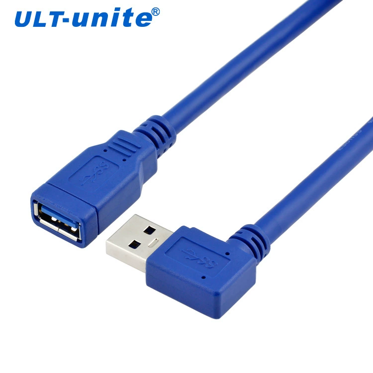 USB 3.0 male to female удлинительный кабель, 90° поворот слева, кабель компьютерной мыши USB кард-ридер