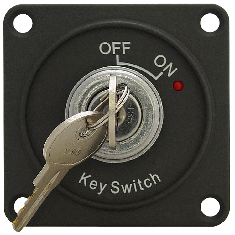 SP4010游艇开关房车开挂锁匙开关电源开关带LED 2档开关