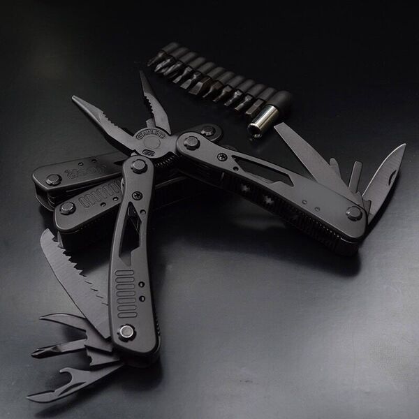 Jeep stainless steel hair black multi -purpose pliers can fold multi…