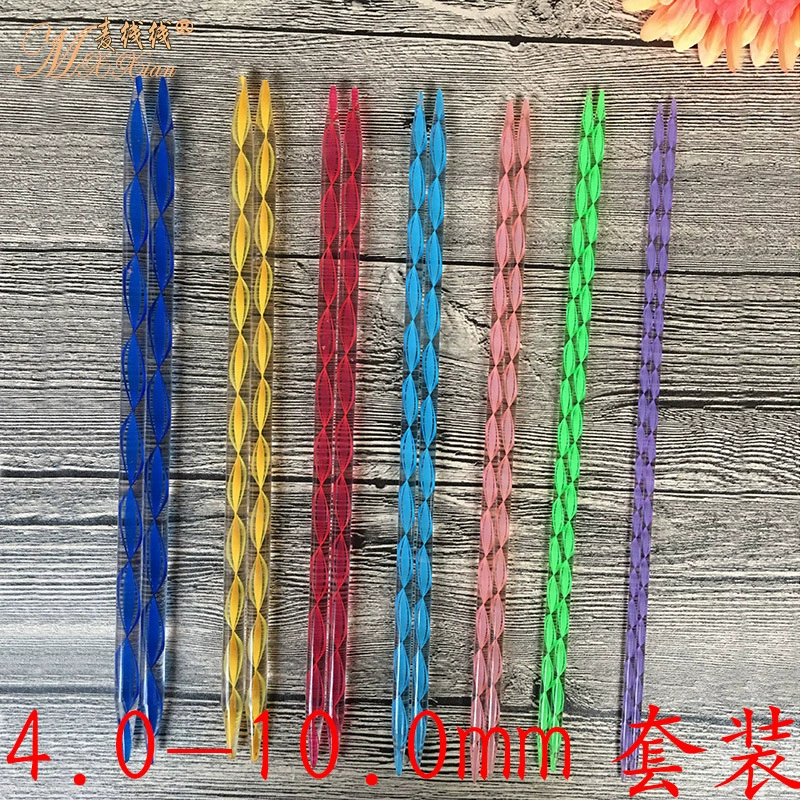 Шерстяные инструменты для вязания Кристалл Игла костюм толстая игла шарф игла свитер игла красочная акриловая палочка Иглы 7 пар