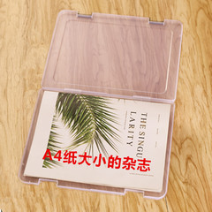 31*23 rectangular plastic A4 paper storage box transparent covered information file ticket organizing box file box