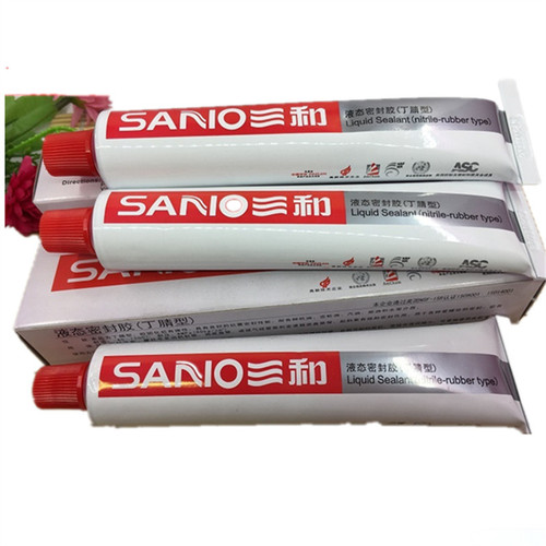 Three-in-One Liquid Flat Sealing Adhesive, White 80g Nitrile Type High-Temperature Resistant, 588 Red Glue Oil-Resistant, 586 Black Glue