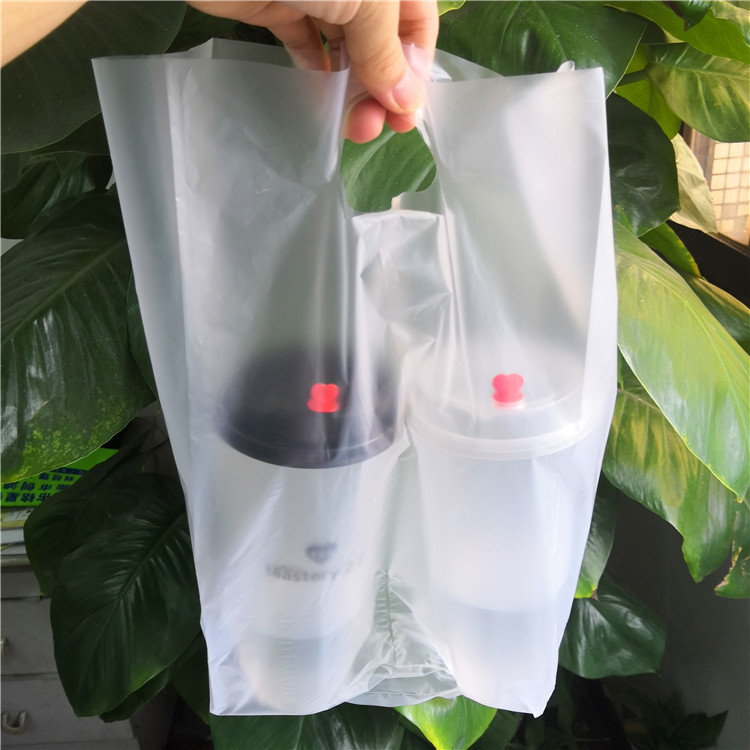 厂家供应一次性奶茶打包塑料袋单杯加厚透明外卖食品袋可定ogo
