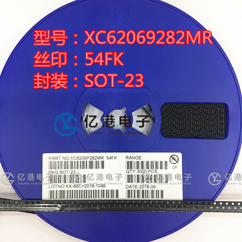 XC6206P332MR 丝印54FK 2.8V LDO稳压器芯片 封装SOT23