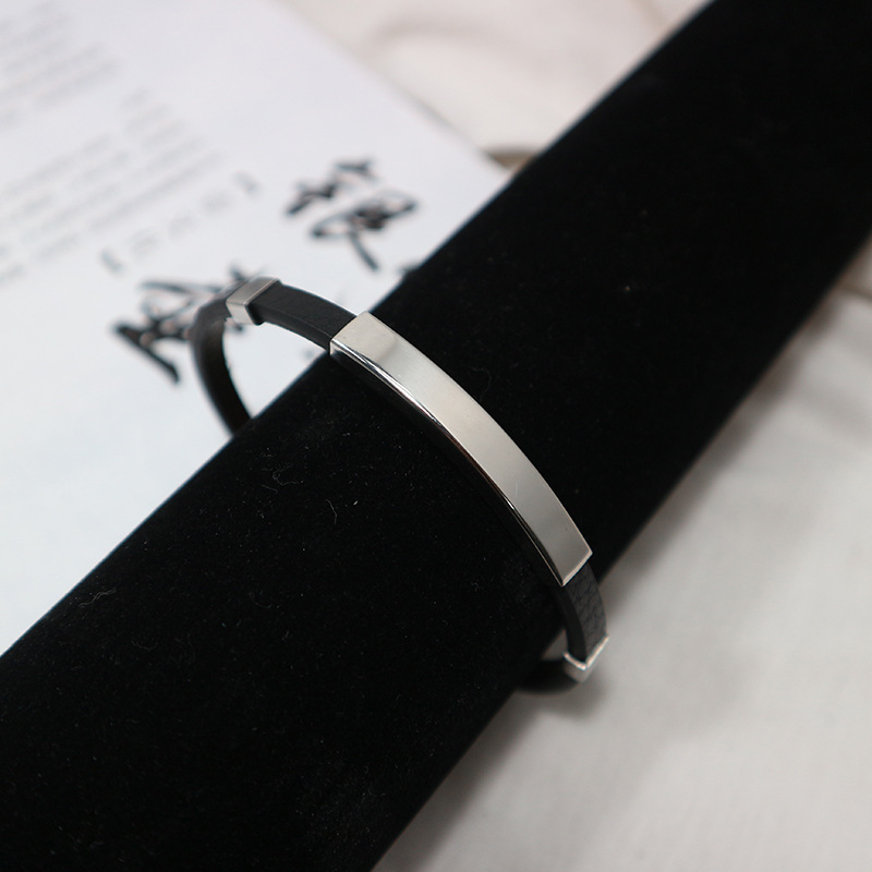 Gift bracelet lettering silicone bracelet leather bracelet jewelry non-steel accessories jewelry lettering bracelet buckle