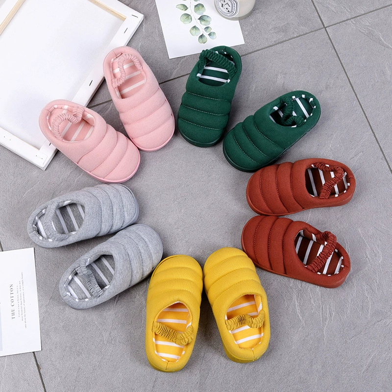 【Распродажа】Детские хлопковые тапочки-гусеницы в конфетных цветах для дома, осень-зима, для мальчиков и девочек, малышей и детей постарше