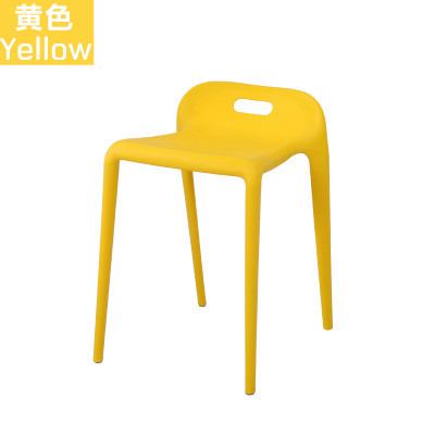 Hogar personalizado colorido plástico comedor silla zapatos casuales cambio café restaurante apilados protección del medio ambiente silla zapatos cambio taburete