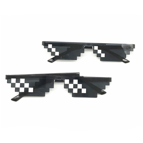 New Mosaic Glasses Two-Dimensional Sunglasses Minecraft Personalized Pixel Sunglasses Factory Direct Sales