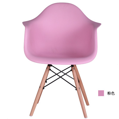 Multi-color respaldo simple nórdico plástico moda ocio silla post-moderno creativo respaldo reposabrazos Silla de comedor