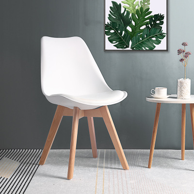 Silla minimalista moderna Eames, silla de comedor de estilo europeo, silla informal para uso doméstico con respaldo para escritorio de estudio, sala de estar, cafetería y silla de comedor para reuniones.