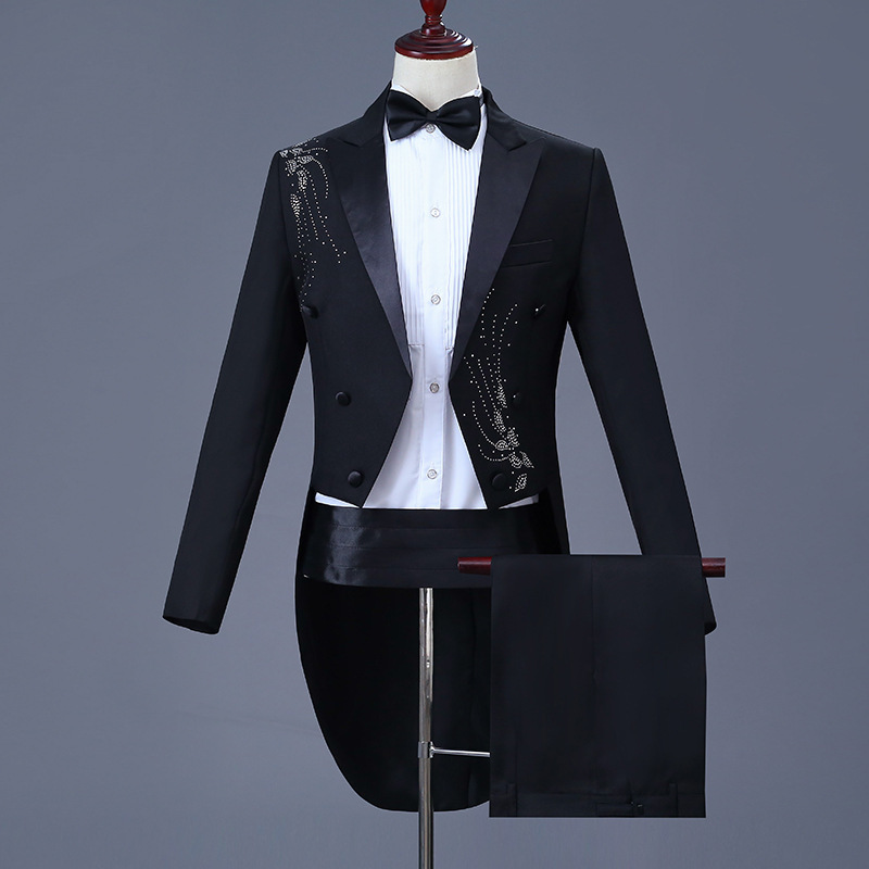 Factory Direct Supply Men's Formal Tuxedo Suit Piano Performance Outfit Men's Choir Conductor Stage Outfit