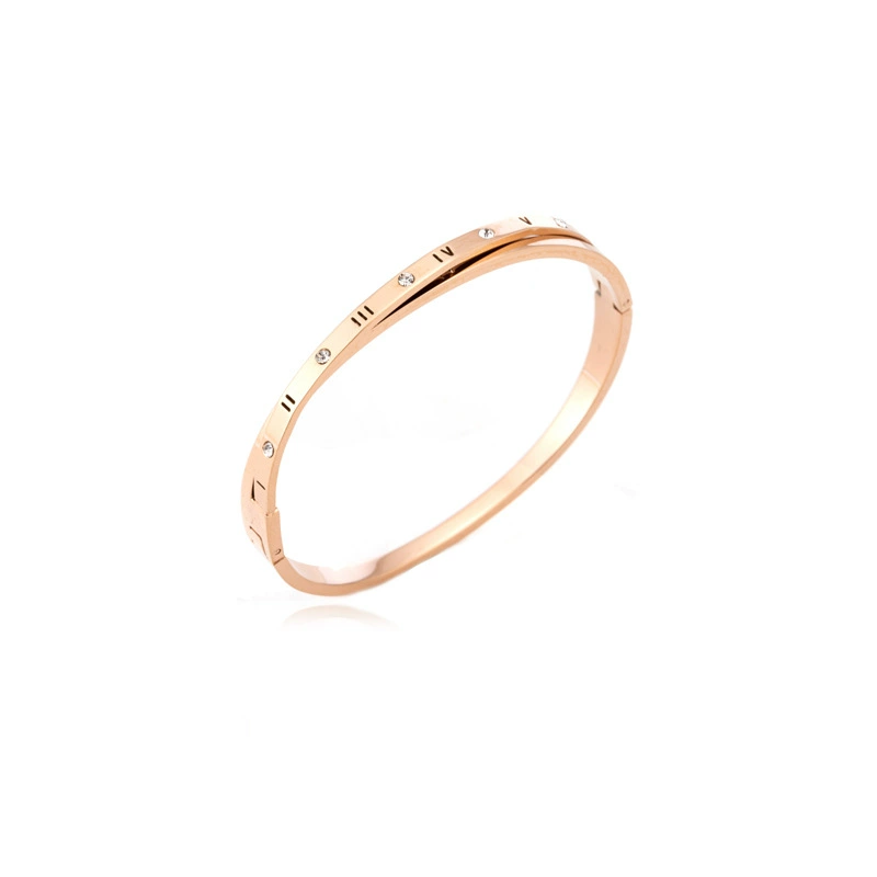 Золотистая женская bracelet из нержавеющей стали, ювелирное изделие, аксессуар, розовое золото, оптовая продажа