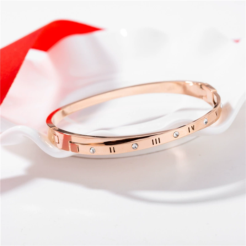 Золотистая женская bracelet из нержавеющей стали, ювелирное изделие, аксессуар, розовое золото, оптовая продажа