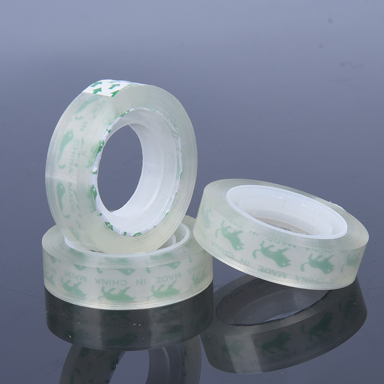 BOPP办公文具胶带 手撕小号学生办公文具胶布 12mm透明封口胶带