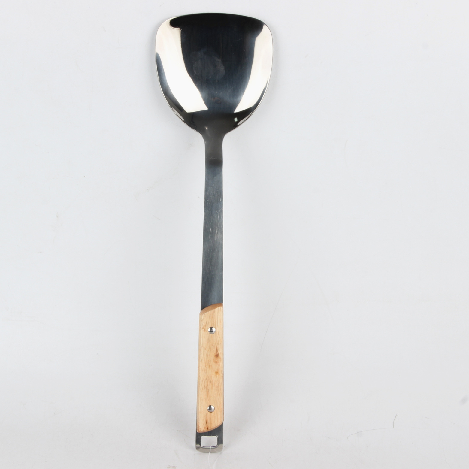 Manija de madera no magnética de acero inoxidable cucharas cucharas tiendas de diez yuanes herramientas de cocina herramientas de cocina diarias image 3
