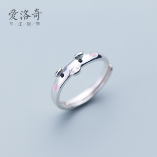 S925�y��ָŮ�n��С���¿ɐ�С�i�_�ڽ�ָָ�h�������J4856