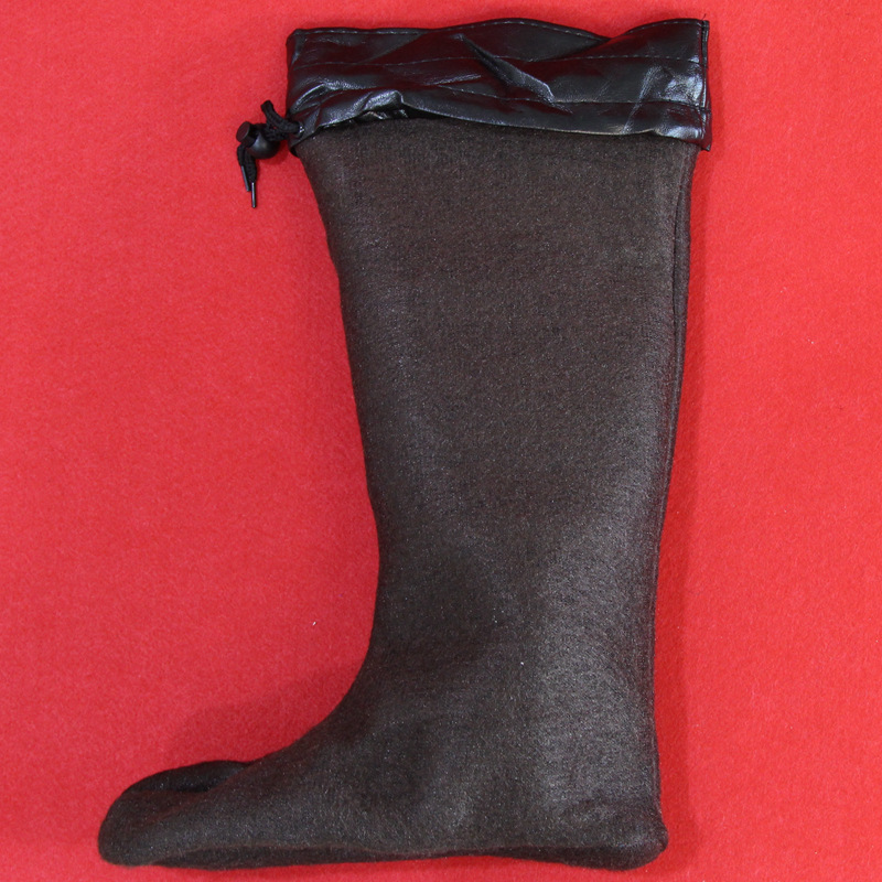 Men's Mid-High Rain Boots Rain Boots with Velvet Lining and Warm Lining Socks and Shoe Covers
