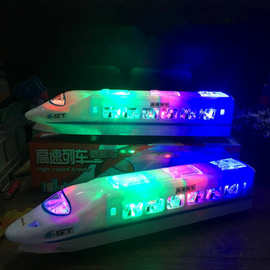 和谐号动车组万向高铁列车带彩灯音乐电动火车头地铁模型玩具批发