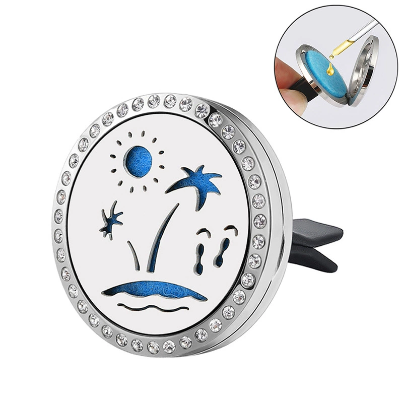 Европейские и американские автомобильные аксессуары зажим для духов магнит из титановой стали можно открыть ящик для эфирного масла для ароматерапии автомобильный зажим Диффузия