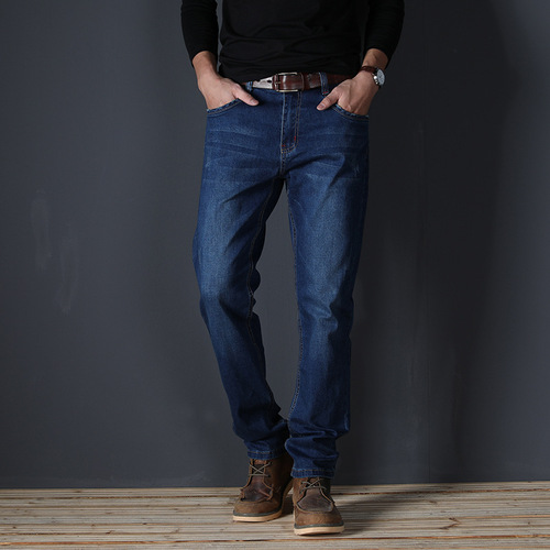 Men's Straight Fit Mid-rise Elastic Simple Business Long Pants for Autumn/Winter 2025