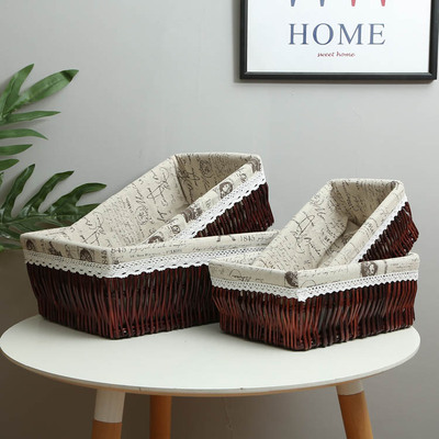 酒店用品收纳篮厨房整理置物筐脏衣收纳桶柳藤编收纳筐脏衣篮批发|ms