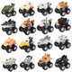Cross-border explosions animal model back car marine animal simulation model toy car racing stall toy