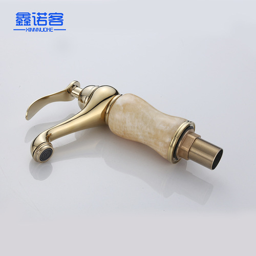 European style bathroom antique basin faucet copper hot and cold topaz faucet manufacturer wholesale golden magic lamp faucet
