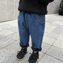 [特价不退换]宝宝秋冬装男童加绒牛仔裤1-3岁儿童长裤中小童