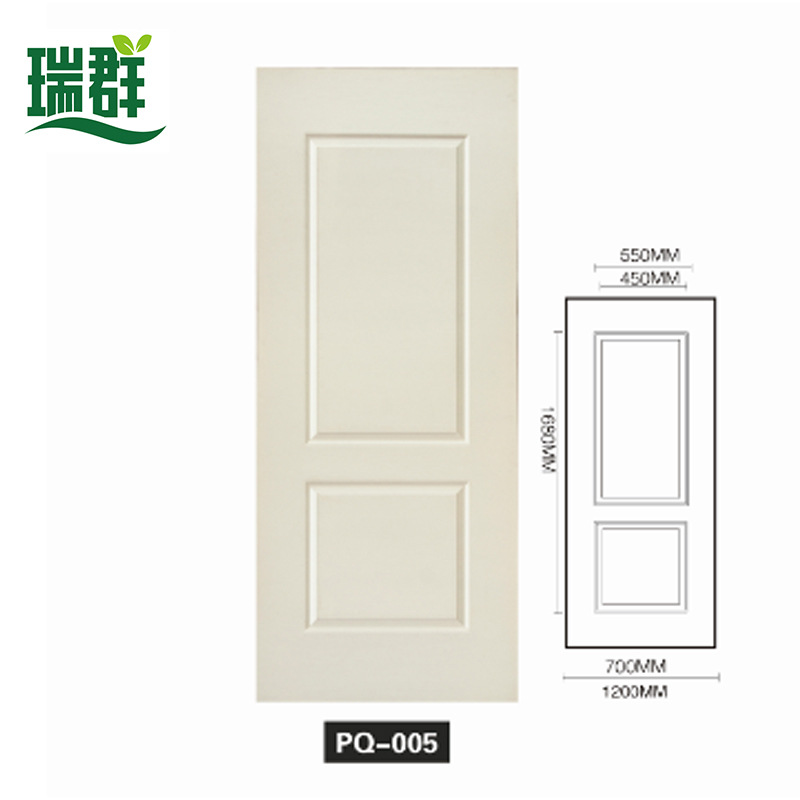 白底漆密度板门板/白漆模压工艺瑞群木门直销