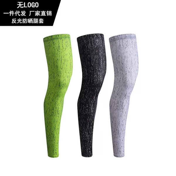 Cross-border supply for professional riding clothes leg guards solid color mountain bike reflective leg covers night riding reflective