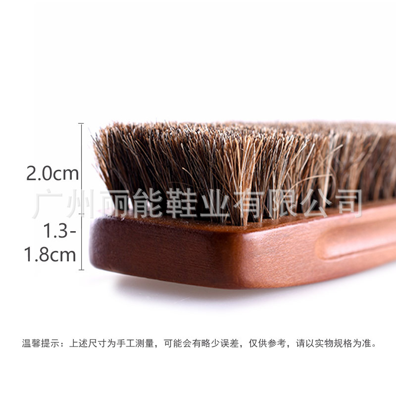 Cepillo para zapatos, cepillo para pulir, cepillo para zapatos de crin de caballo, cepillo de crin de caballo para limpiar con pulimento para zapatos, cepillo para zapatos de mango largo de madera con cerdas suaves