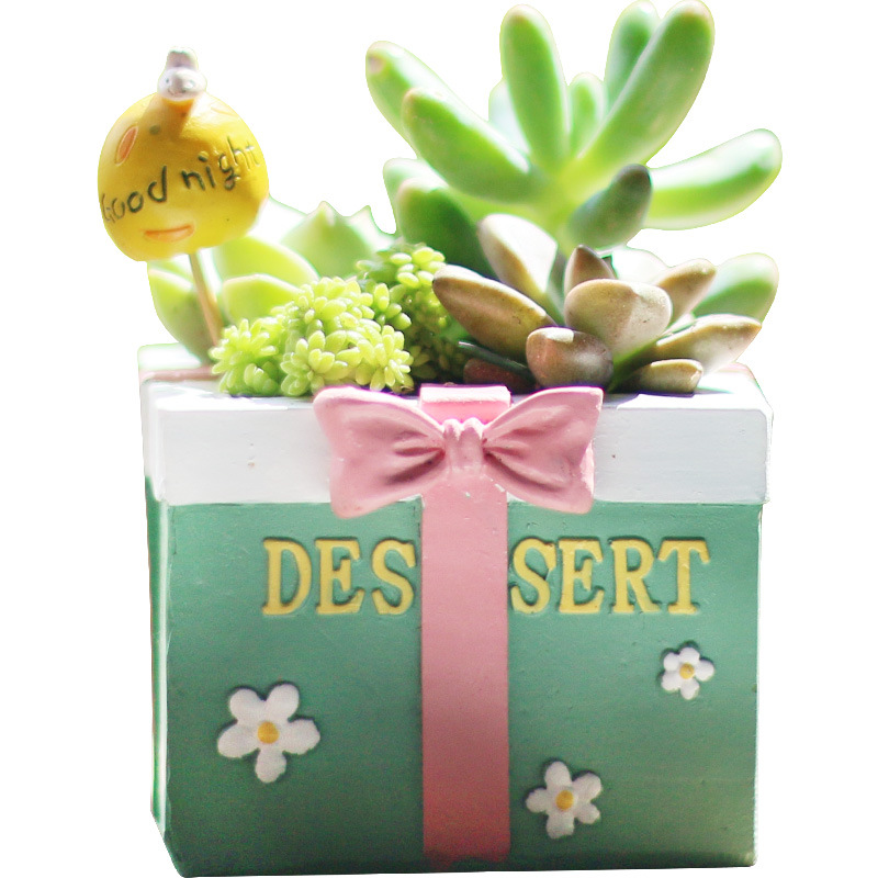 Chậu cây mọng nước hình túi lưới biển resin, chậu mini trang trí văn phòng và tiểu cảnh (RG-125)