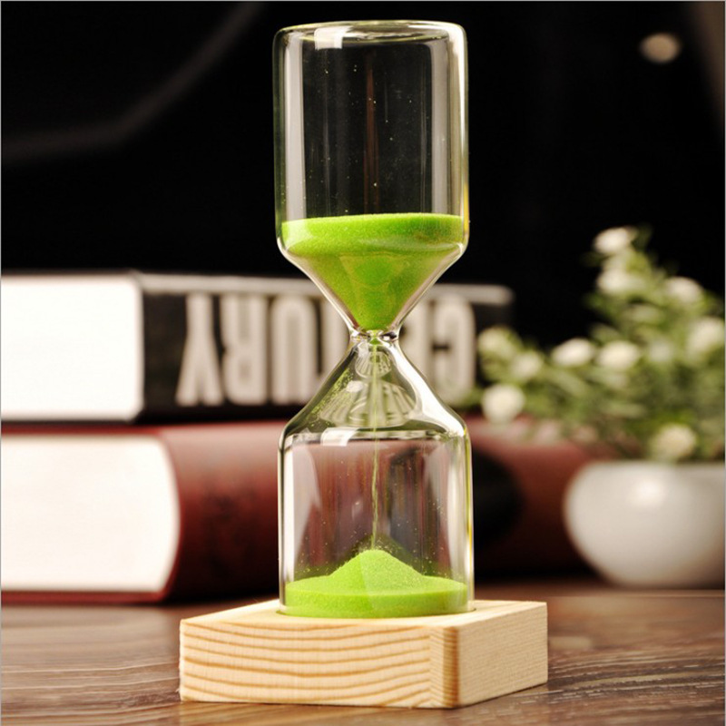 60 45 \ 30 15 minutos de madera marco vidrio reloj de arena temporizador creativo puesto de suministro al por mayor adornos creativos