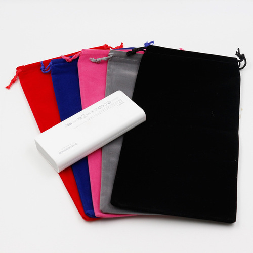 Factory direct sales high-end flannel bag drawstring storage bag packaging bag jewelry mobile phone computer dust bag printed LOGO