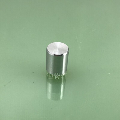 silvery aluminium alloy Smooth Key knob diameter 10mm Height 10mm Square bore
