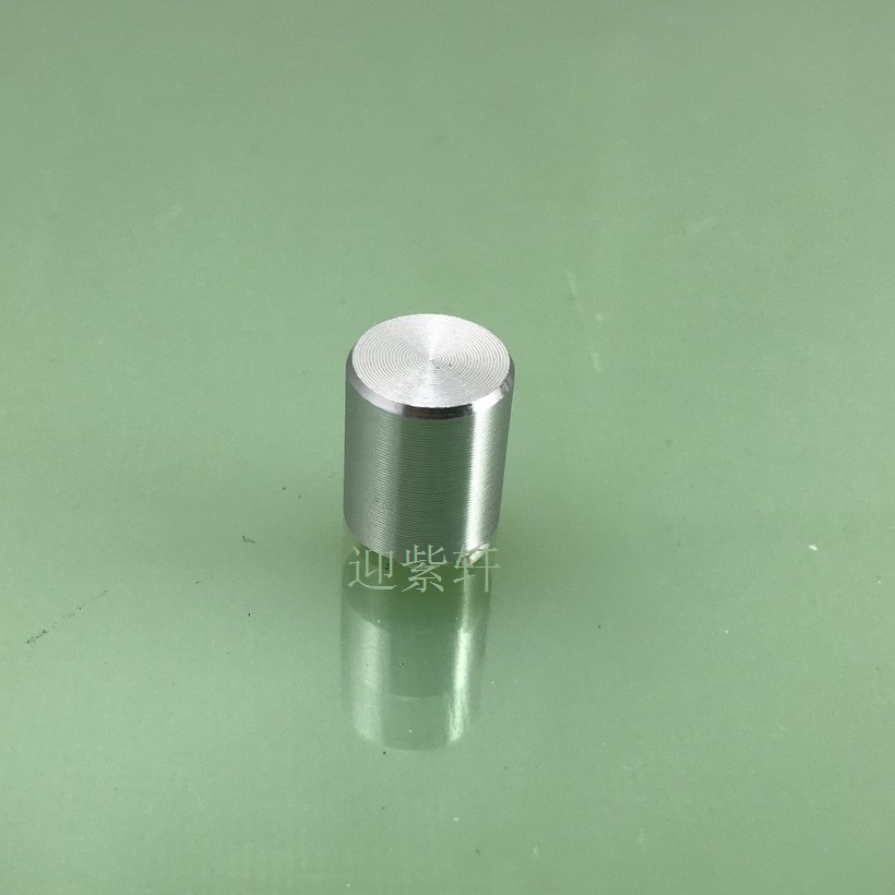 silvery aluminium alloy Smooth Key knob diameter 10mm Height 10mm Square bore