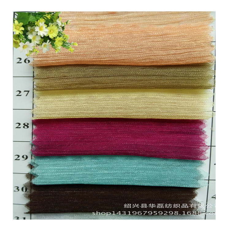 现货供应春夏时装面料银丝绉雪纺亮丝绉面料质感轻薄透气品质好