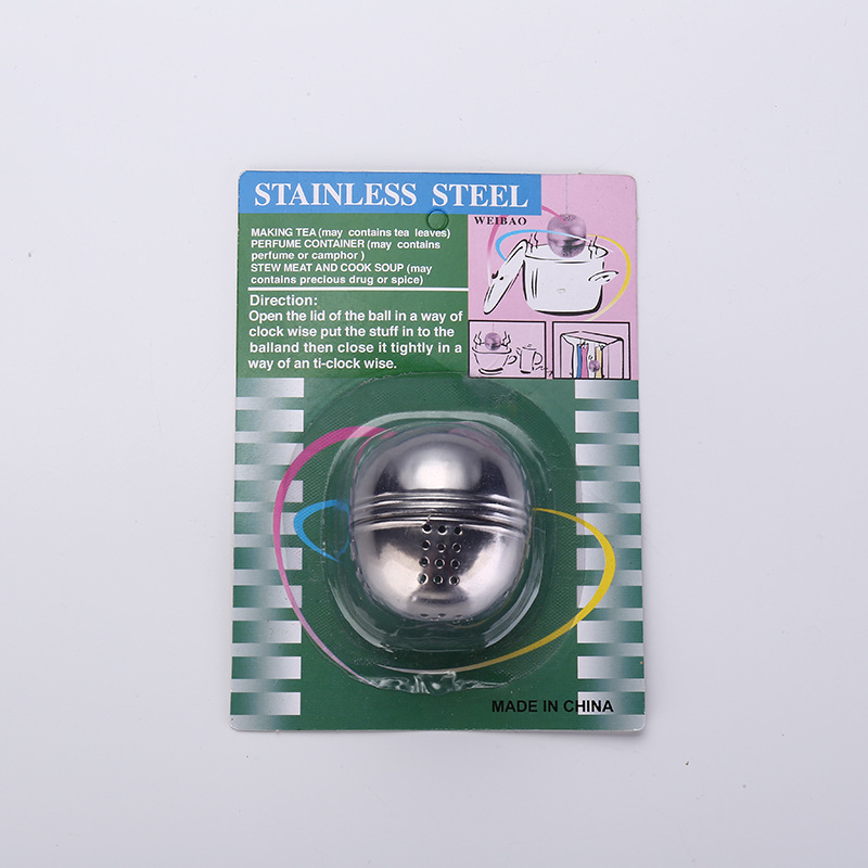 Acero inoxidable condimento bola colgante cadena sabor tesoro té bola sopa té filtro cocina gadget condimento caja creativo colador de té