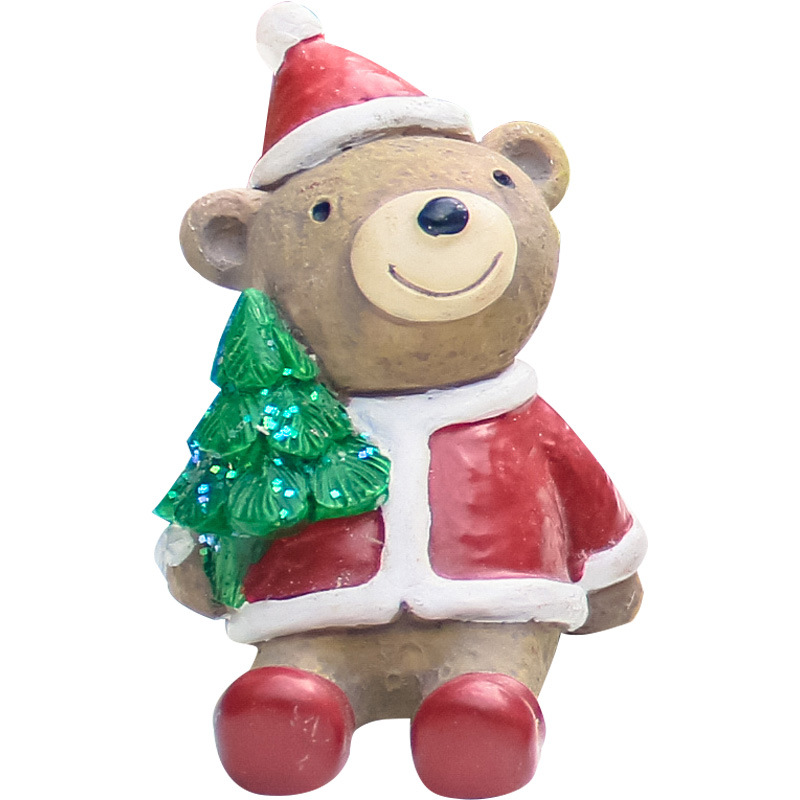 Creativa mini Navidad pequeños adornos de dibujos animados de Navidad artesanías regalos micro paisaje maceta decoración adornos a juego