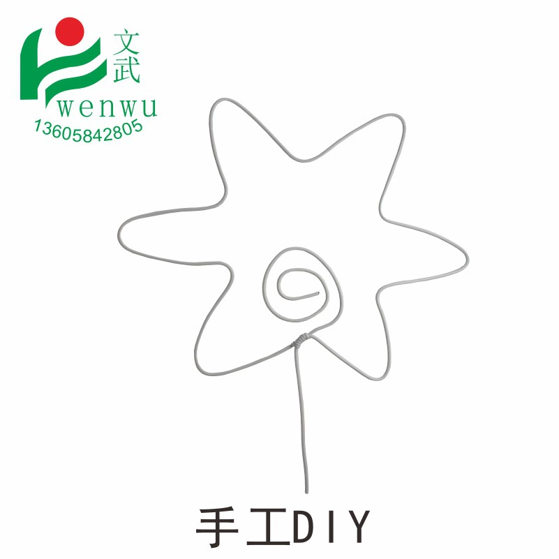 Wenwu Садоводческая проволочная галстук Игрушка Технология поддержки ушей с резиновым покрытием Грубая железная проволока с пластиковым покрытием DIY Железная галстук Линия формирования