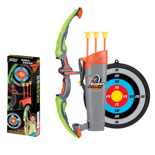 Cross-border Amazon Disassembly and Assembly Folding Bow and Arrow Toy with Light Shooting Archery Suction Cup Children's Toy Wholesale