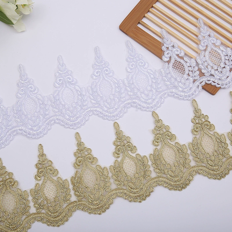 Вышитая автомобильная костяная одежда, кружевное свадебное платье, кружевная костяная веревка, цепочка, головной убор, одежда для куклы, широкое кружево